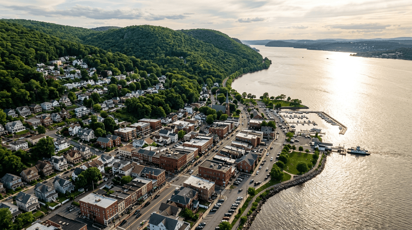 Aerial view of Haverstraw, New York