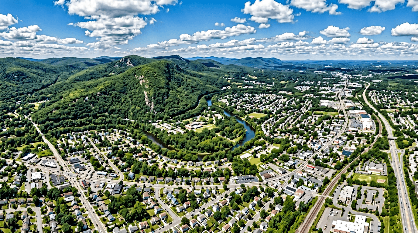 Aerial view of Ramapo, New York
