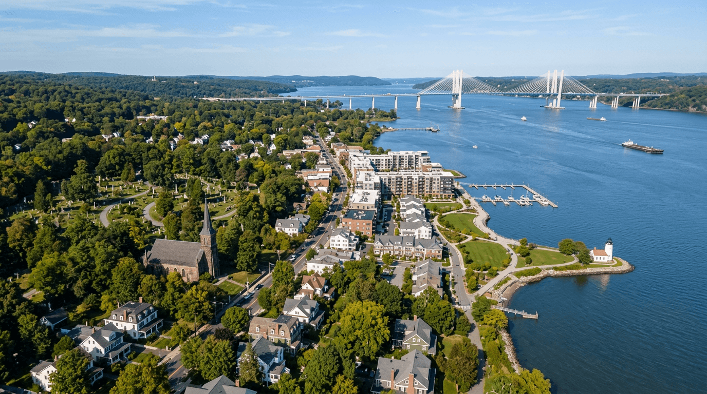 Aerial view of Sleepy Hollow, New York