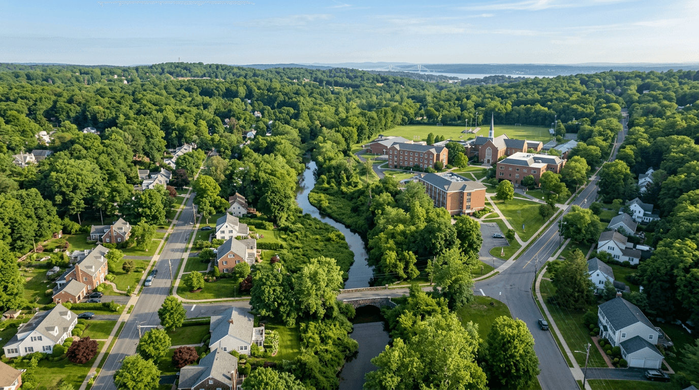 Aerial view of Sparkill, New York