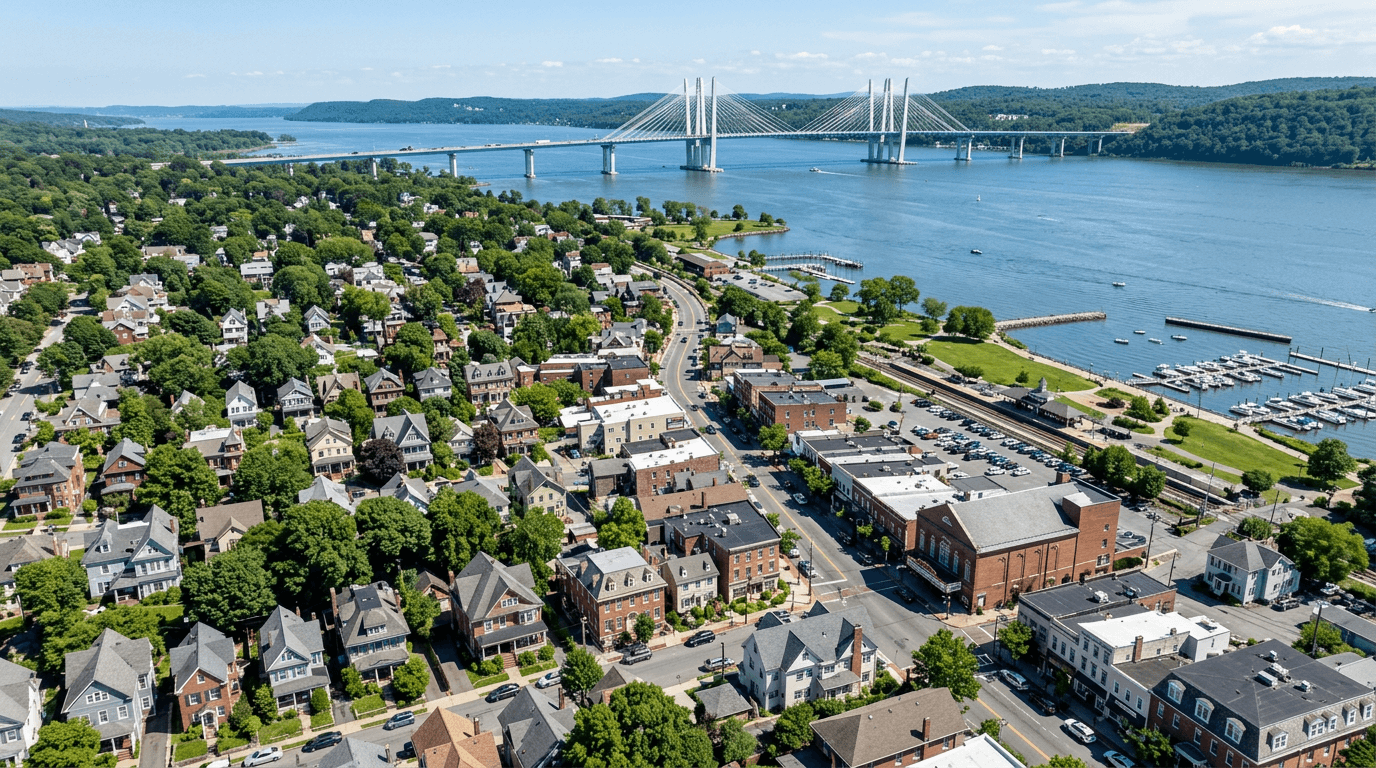 Aerial view of Tarrytown, New York
