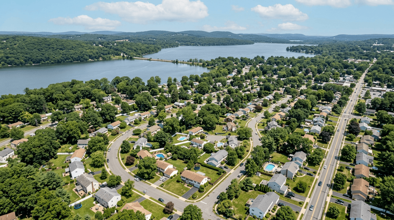 Aerial view of Valley Cottage, New York